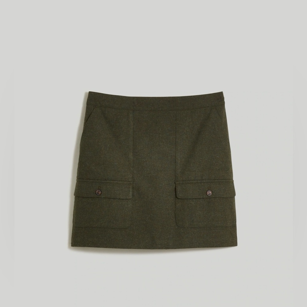 MadeWell Wool-Blend Cargo Mini Skirt Size 8